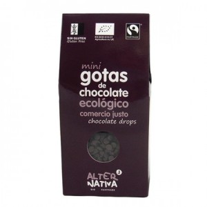 Mini gotas de chocolate ecológico 225gr.